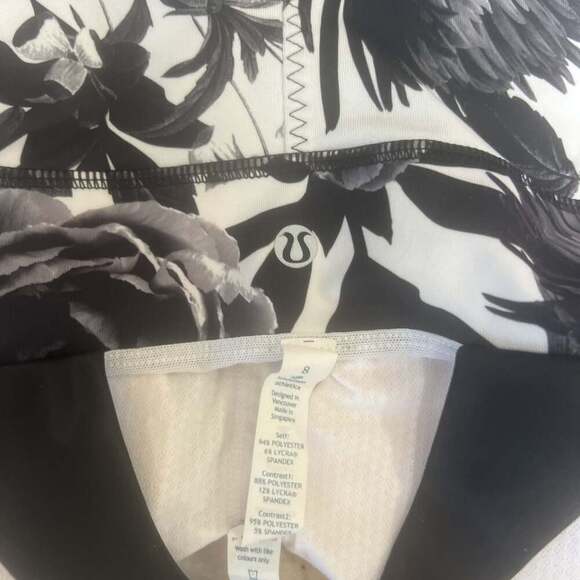 Lululemon Push Your Limits Brisk Bloom Black White... - Picture 3 of 3